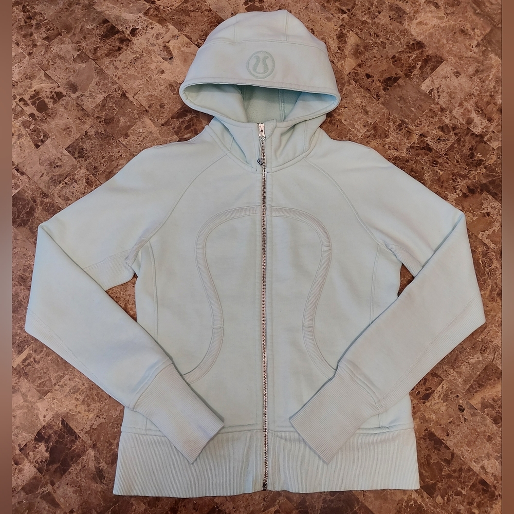 Lululemon mint green scuba zip hoodie, GUC, size 8
